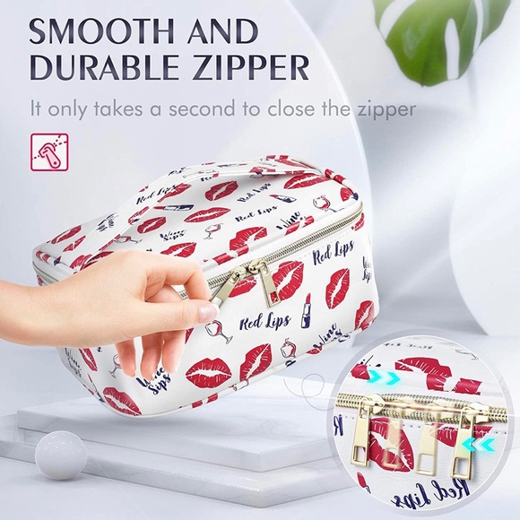 Etereauty 3 - Piece Make-up Bag Set - Lips & Sips - Picture 10 of 14